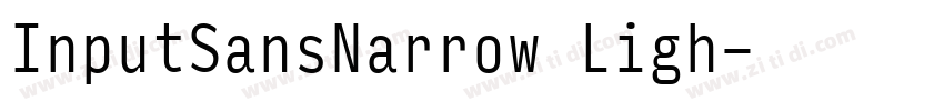 InputSansNarrow Ligh字体转换